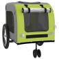 vidaXL Remolque de bicicleta mascotas hierro tela Oxford verde gris vidaXL Remolque de bicicleta mascotas hierro tela Oxford verde gris