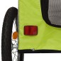 vidaXL Remolque de bicicleta mascotas hierro tela Oxford verde gris vidaXL Remolque de bicicleta mascotas hierro tela Oxford verde gris