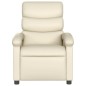 vidaXL Sillón reclinable de masaje cuero sintético crema vidaXL Sillón reclinable de masaje cuero sintético crema