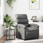 vidaXL Sillón de masaje reclinable cuero sintético gris vidaXL Sillón de masaje reclinable cuero sintético gris