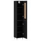 vidaXL Aparador de madera contrachapada negro 34,5x34x180 cm vidaXL Aparador de madera contrachapada negro 34,5x34x180 cm