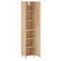 vidaXL Aparador de madera contrachapada roble Sonoma 34,5x34x180 cm vidaXL Aparador de madera contrachapada roble Sonoma 34,5x34x180 cm