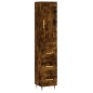 vidaXL Aparador de madera contrachapada roble ahumado 34,5x34x180 cm vidaXL Aparador de madera contrachapada roble ahumado 34,5x34x180 cm