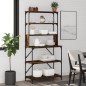 vidaXL Estantería cocina 6 niveles madera roble ahumado 90x40x180 cm vidaXL Estantería cocina 6 niveles madera roble ahumado 90x40x180 cm