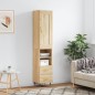 vidaXL Aparador de madera contrachapada roble Sonoma 34,5x34x180 cm