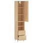 vidaXL Aparador de madera contrachapada roble Sonoma 34,5x34x180 cm