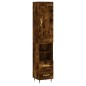 vidaXL Aparador de madera contrachapada roble ahumado 34,5x34x180 cm vidaXL Aparador de madera contrachapada roble ahumado 34,5x34x180 cm