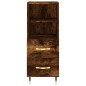 vidaXL Aparador de madera contrachapada roble ahumado 34,5x34x180 cm vidaXL Aparador de madera contrachapada roble ahumado 34,5x34x180 cm