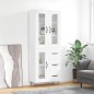 vidaXL Aparador alto madera contrachapada blanco 69,5x34x180 cm vidaXL Aparador alto madera contrachapada blanco 69,5x34x180 cm
