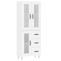 vidaXL Aparador alto madera contrachapada blanco 69,5x34x180 cm vidaXL Aparador alto madera contrachapada blanco 69,5x34x180 cm
