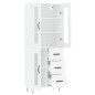 vidaXL Aparador alto madera contrachapada blanco 69,5x34x180 cm vidaXL Aparador alto madera contrachapada blanco 69,5x34x180 cm