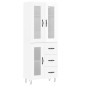 vidaXL Aparador alto madera contrachapada blanco brillo 69,5x34x180 cm vidaXL Aparador alto madera contrachapada blanco brillo 69,5x34x180 cm