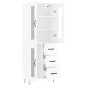 vidaXL Aparador alto madera contrachapada blanco brillo 69,5x34x180 cm vidaXL Aparador alto madera contrachapada blanco brillo 69,5x34x180 cm
