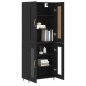 vidaXL Aparador alto madera contrachapada negro 69,5x34x180 cm vidaXL Aparador alto madera contrachapada negro 69,5x34x180 cm