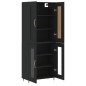 vidaXL Aparador alto madera contrachapada negro 69,5x34x180 cm vidaXL Aparador alto madera contrachapada negro 69,5x34x180 cm
