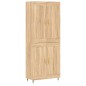 vidaXL Aparador alto madera contrachapada color roble 69,5x34x180 cm vidaXL Aparador alto madera contrachapada color roble 69,5x34x180 cm