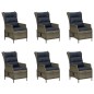 vidaXL Juego de comedor de jardín 7 piezas marrón vidaXL Juego de comedor de jardín 7 piezas marrón