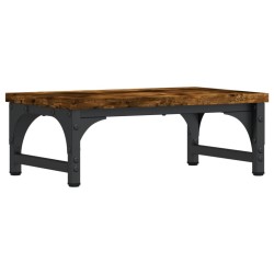 vidaXL Soporte de pantalla madera ingeniería roble ahumado 37x23x14 cm