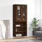 vidaXL Aparador alto madera contrachapada marrón roble 69,5x34x180 cm vidaXL Aparador alto madera contrachapada marrón roble 69,5x34x180 cm