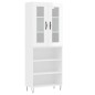 vidaXL Aparador alto madera contrachapada blanco brillo 69,5x34x180 cm vidaXL Aparador alto madera contrachapada blanco brillo 69,5x34x180 cm