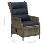 vidaXL Juego de comedor de jardín 7 piezas marrón vidaXL Juego de comedor de jardín 7 piezas marrón
