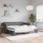 vidaXL Sofá cama nido con colchón tela gris oscuro 90x200 cm vidaXL Sofá cama nido con colchón tela gris oscuro 90x200 cm