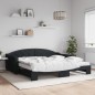 vidaXL Sofá cama nido con colchón tela negro 100x200 cm vidaXL Sofá cama nido con colchón tela negro 100x200 cm