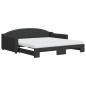 vidaXL Sofá cama nido con colchón tela negro 100x200 cm vidaXL Sofá cama nido con colchón tela negro 100x200 cm