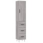 vidaXL Aparador alto madera contrachapada gris Sonoma 34,5x34x180 cm vidaXL Aparador alto madera contrachapada gris Sonoma 34,5x34x180 cm
