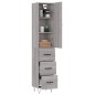 vidaXL Aparador alto madera contrachapada gris Sonoma 34,5x34x180 cm vidaXL Aparador alto madera contrachapada gris Sonoma 34,5x34x180 cm