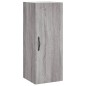 vidaXL Aparador alto madera contrachapada gris Sonoma 34,5x34x180 cm vidaXL Aparador alto madera contrachapada gris Sonoma 34,5x34x180 cm