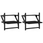 vidaXL Estantes de pared con barras 2 unidades negro 30x25x30 cm vidaXL Estantes de pared con barras 2 unidades negro 30x25x30 cm