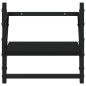 vidaXL Estantes de pared con barras 2 unidades negro 30x25x30 cm vidaXL Estantes de pared con barras 2 unidades negro 30x25x30 cm