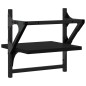 vidaXL Estantes de pared con barras 2 unidades negro 30x25x30 cm vidaXL Estantes de pared con barras 2 unidades negro 30x25x30 cm