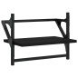 vidaXL Estantes de pared con barras 2 unidades negro 40x25x30 cm vidaXL Estantes de pared con barras 2 unidades negro 40x25x30 cm