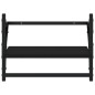 vidaXL Estantes de pared con barras 2 unidades negro 40x25x30 cm vidaXL Estantes de pared con barras 2 unidades negro 40x25x30 cm