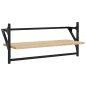 vidaXL Estantes de pared con barras 2 uds roble Sonoma 65x25x30 cm vidaXL Estantes de pared con barras 2 uds roble Sonoma 65x25x30 cm