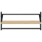 vidaXL Estantes de pared con barras 2 uds roble Sonoma 65x25x30 cm vidaXL Estantes de pared con barras 2 uds roble Sonoma 65x25x30 cm
