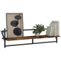 vidaXL Estantes de pared con barras 2 uds roble ahumado 100x25x30 cm vidaXL Estantes de pared con barras 2 uds roble ahumado 100x25x30 cm