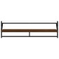 vidaXL Estantes de pared con barras 2 uds marrón roble 100x25x30 cm vidaXL Estantes de pared con barras 2 uds marrón roble 100x25x30 cm