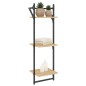 vidaXL Estantes pared 3 niveles barras 2 uds roble Sonoma 30x25x100 cm vidaXL Estantes pared 3 niveles barras 2 uds roble Sonoma 30x25x100 cm