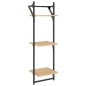 vidaXL Estantes pared 3 niveles barras 2 uds roble Sonoma 30x25x100 cm vidaXL Estantes pared 3 niveles barras 2 uds roble Sonoma 30x25x100 cm