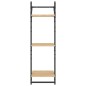 vidaXL Estantes pared 3 niveles barras 2 uds roble Sonoma 30x25x100 cm vidaXL Estantes pared 3 niveles barras 2 uds roble Sonoma 30x25x100 cm