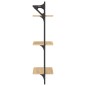 vidaXL Estantes pared 3 niveles barras 2 uds roble Sonoma 30x25x100 cm vidaXL Estantes pared 3 niveles barras 2 uds roble Sonoma 30x25x100 cm