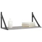 vidaXL Estantes pared 2 uds madera ingeniería gris Sonoma 60x25x25,5cm vidaXL Estantes pared 2 uds madera ingeniería gris Sonoma 60x25x25,5cm