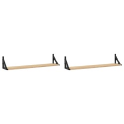 vidaXL Estantes pared 2uds madera ingeniería roble Sonoma 80x15x15,5cm