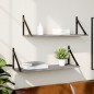 vidaXL Estantes pared 2 uds madera ingeniería gris Sonoma 80x25x25,5cm vidaXL Estantes pared 2 uds madera ingeniería gris Sonoma 80x25x25,5cm