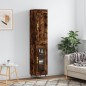 vidaXL Aparador de madera contrachapada roble ahumado 34,5x34x180 cm vidaXL Aparador de madera contrachapada roble ahumado 34,5x34x180 cm