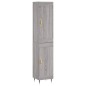 vidaXL Aparador alto madera contrachapada gris Sonoma 34,5x34x180 cm vidaXL Aparador alto madera contrachapada gris Sonoma 34,5x34x180 cm