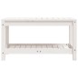 vidaXL Banco de jardín madera maciza de pino blanco 82,5x35x45 cm